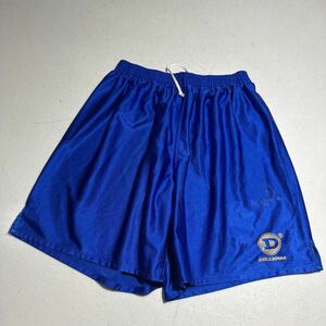 デレルバ dellerba 青 ブルー サッカー トレーニング用 光沢サカパン サッカーパンツ Lサイズ 90年代