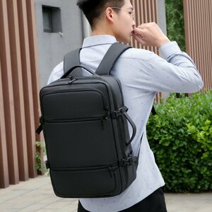 【30L 大容量 多機能】 ビジネスリュック リュック メンズ ビジネスバッグ リュックサック USBポート ブラック 新品