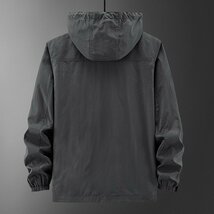 特売マウンテンパーカー メンズ ジャケット アウター ジャンパー 釣り アウトドア 春物 キャンプ 高機能素材 防風 透湿 グレー M~5XL_画像2