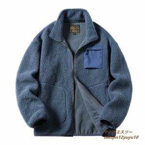 Новая специальная распродажа, пальто Mouton, мужская осенне-зимняя флисовая куртка, джемпер, блузон Sukajan, пара летная куртка, пять цветов, синий 4XL
