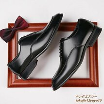 特売 新品 ビジネスシューズ メンズシューズ 個性 イギリス風 本革 レザーシューズ 職人手作り 革靴 フォーマル 通勤 結婚式 黒 26.5cm_画像3