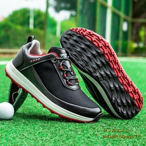..* туфли для гольфа спорт спортивная обувь мужской "дышит" спортивные туфли водонепроницаемый . скользить износостойкость ходьба удобный широкий эластичность . Fit чувство чёрный 26.0cm