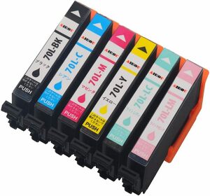 ★★エプソンインクカートリッジ70 epson-ic6cl70 IC6CL70L/互換インク/6色マルチパック/大容量/純正品と併用可能/ICチップ/残量表示