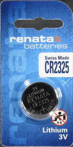 ★【即決送料63円】1個　320円　RENATA　CR2325　3V　コイン型リチウム電池　使用推奨期限：2025年8月★