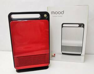 1円～スタート【美品】人感センサー付き セラミックヒーター mood ドウシシャ MOD-CH1101 RED 2011年製 元箱あり ※同梱不可【保管品】