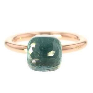  Pomellato кольцо обнаженный маленький голубой топаз K18PG розовое золото K18WG белое золото кольцо размер 51 кольцо [ безопасность гарантия ]