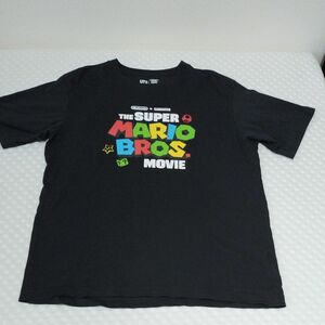 ユニクロ マリオ コラボ Lサイズ Tシャツ 黒 ブラック　UT　メンズ　UNIQLO　ユニバ MARIO BROS MOVIE