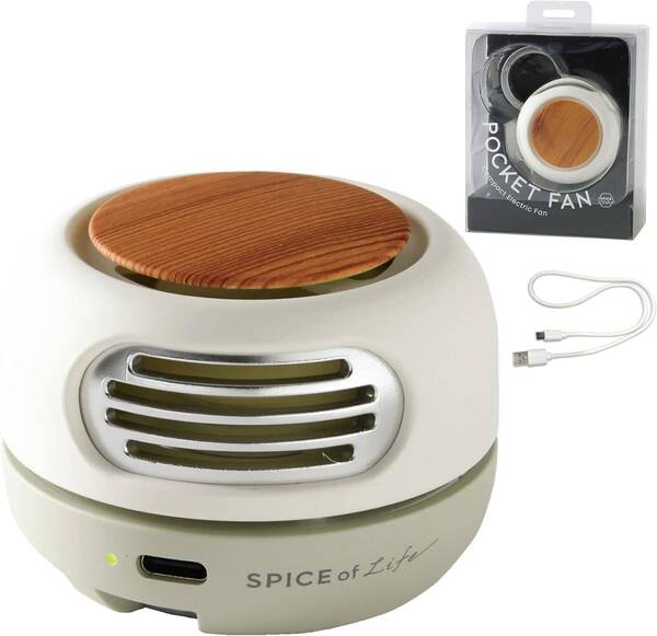 新品 送料無料 SPICE OF LIFE スパイスオブライフ 小型扇風機 ポケットファン ホワイト シロッコファン カラビナ付 ミニ扇風機 DFHD227WH