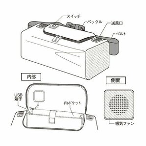 新品 送料無料 メーカー保証有 WILDTECH ワイルドテック ウエストクーリングバッグ ファン 扇風機 215-AFXP164 ブラック 黒 CORDURA バックの画像3