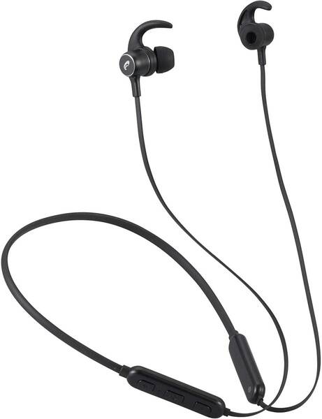 新品 送料無料　AudioComm ワイヤレス　ネックバンドイヤホン ブラック 黒 オーディオコム HP-W210N-K 03-1722 オーム電機 