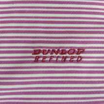 L　DUNLOP　ダンロップ　新品　レディース　半袖ポロシャツ　襟付きシャツ　薄紫　ハーフジップ　吸水速乾　UV対策　アウトドア　スポーツ_画像4