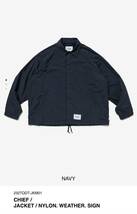 【M】NAVY【新品】23AW CHIEF JACKET NYLON WEATHER SIGN ジャケット ネイビー wtaps wtvua チーフ ダブルタップス_画像1