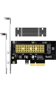 【未使用品】　GLOTRENDS M.2 PCIe NVMe 4.0/3.0 変換アダプター、M.2ヒートシンク（3mm厚み）付きNo.1597