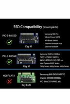 【未使用品】　GLOTRENDS M.2 PCIe NVMe 4.0/3.0 変換アダプター、M.2ヒートシンク（3mm厚み）付きNo.1597_画像3