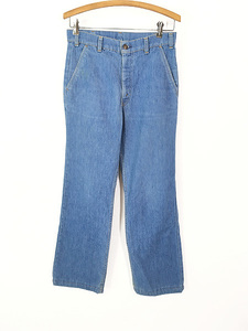 レディース 古着 70s Levi's 22280-5015 ブルー デニム ブーツカット パンツ ジーンズ W29.5 L30 古着