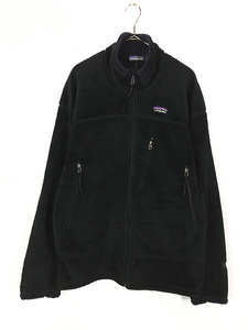 古着 02 USA製 Patagonia R4 レギュレーター フリース ジャケット 黒 XL 美品!! 古着