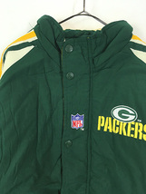 古着 90s NFL Green Bay Packers パッカーズ パデット ナイロン ジャケット XL 古着_画像2