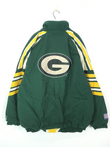 古着 90s NFL Green Bay Packers パッカーズ パデット ナイロン ジャケット XL 古着_画像3