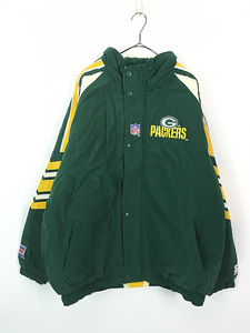 古着 90s NFL Green Bay Packers パッカーズ パデット ナイロン ジャケット XL 古着