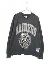 古着 90s USA製 NFL Las Vegas Raiders レイダース スウェット トレーナー XL 古着_画像1