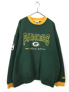 古着 90s NFL Green Bay Packers パッカーズ 刺しゅう パッチ スウェット トレーナー XXL 古着