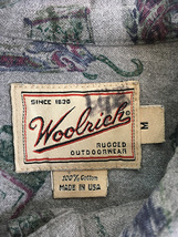 古着 90s USA製 WoolRich 魚 ルアー フィッシング アウトドア 総柄 フランネル シャツ ネルシャツ M(2)_画像5