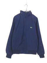 古着 80s IZOD LACOSTE ワニ パッチ 2way 防寒 3Mシンサレート アーム ポケット ジャケット ブルゾン 紺 S 古着_画像1