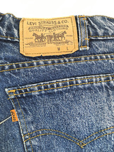 古着 90s USA製 Levi's ギャラクティック風 濃紺 ケミカル デニム パンツ ジーンズ テーパード W30 L29_画像6