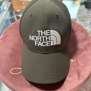 THE NORTH FACE ビッグ ロゴマーク キャップ フリーサイズ カーキ色 