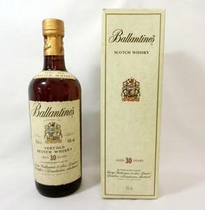 1000円スタート 酒 SCOTCH WHISKY VERY OLD Ballantine's 30年 青旗 750ml 43％ スコッチ バランタイン 未開栓 箱付 10 お酒⑧532