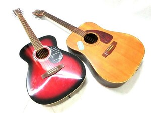 1000円スタート アコースティックギター2本セット TAKEHARU FOLK 1970 WT-150 約2.1kg/Legend FG-15RS 約1.7kg 引取のみ限定 [9] DD34