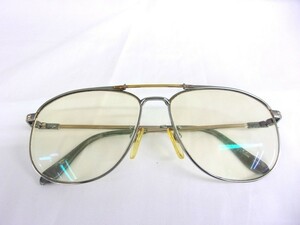1000円スタート 眼鏡 K18 18金 59□15-142 K18眼鏡 度入り眼鏡 フルリム 総重量約27.5g めがね メガネ 9 EE1050
