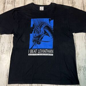 FINAL FANTASY XIV ONLINE ファイナルファンタジー I BEAT LEVIATHAN BATTLE CHALLENGE リヴァイアサン プリント 半袖Tシャツ