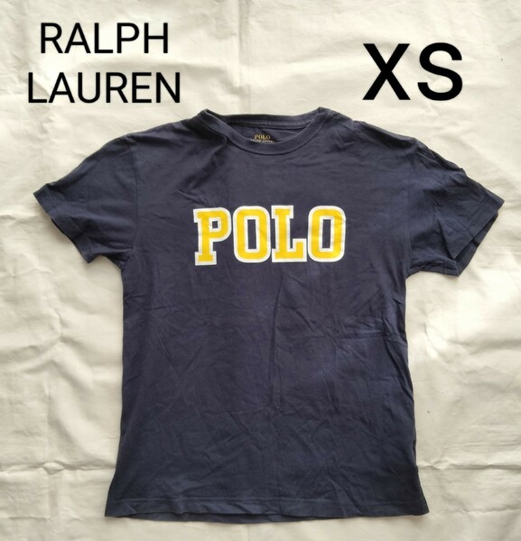 送料無料 POLO RALPH LAUREN ビッグPOLO Tシャツ XS ネイビー ポロ ラルフローレン 男女兼用