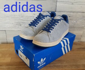 箱付 アディダス adidas スタンスミス2 GRUN 27.5cm グルンシリーズ STAN SMITH2 グレー US9.5 スェット生地