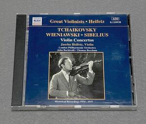 CD/ チャイコフスキー、ヴィエニャフスキ、シベリウス：ヴァイオリン協奏曲 / ハイフェッツ(Vn)