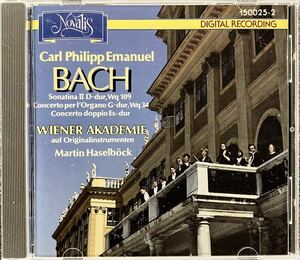 CD/ C.P.E.バッハ：チェンバロとフォルテピアノの協奏曲、オルガン協奏曲 / フラー(フォルテP)、ハーゼルベック&ウィーン・アカデミー合奏