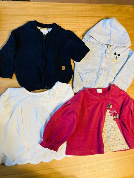 ZARA kids 80 アウター　キッズ　女の子　ミッキー　長袖ロンT simple free 