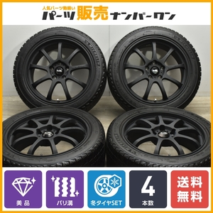 【バリ溝 美品】LMスポーツファイナル 18in 7.5J+50 PCD114.3 ミシュラン X-ICE SNOW 225/45R18 レヴォーグ WRX S4 オデッセイ プリウスα