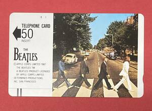 未使用 ♪ ビートルズ THE BEATLES テレカ 50度数 テレホンカード テレフォンカード コレクション レトロ 昭和 アイドル（管理T269）