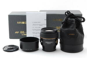 [ rank AB] Minolta MINOLTA AF 85mm F1.4G (D) Limited origin box attaching 3 months guarantee (#363)