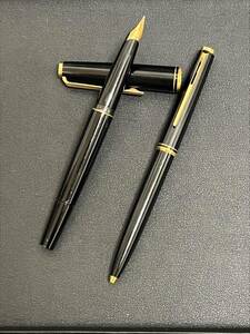 ◆MONTBLANC モンブラン ボールペン ノック式 / 万年筆 ペン先 14K 585 セット ヴィンテージ 現状品◆