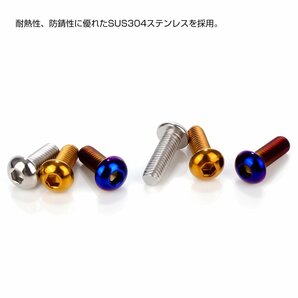 ボタンボルト M5×15mm P0.8 SUS304 ステンレスボルト 六角穴 ナベボルト 鍋頭 なべボルト シルバー TR0988の画像3