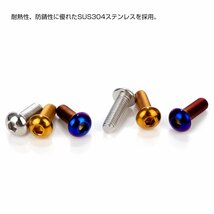 ボタンボルト M5×15mm P0.8 SUS304 ステンレスボルト 六角穴 ナベボルト 鍋頭 なべボルト 焼きチタンカラー TR0990_画像3