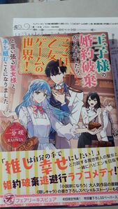 王子様の婚約破棄から逃走したら、ここは乙女ゲームの世界！と言い張る聖女様と手を組むことになりました 　 一分咲　２種類ＳＳペーパー