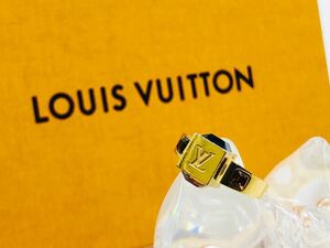 1円～ LOUIS VUITTON LV ルイ・ヴィトン バーグギャンブル M67005 指輪 リング ゴールドカラー ラインストーン S #約9号 A373