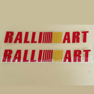 RALLIART ラリアート　ステッカー　デカール　赤（レッド）２枚セット
