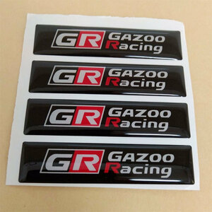 GR GAZOO Racing エポキシ　３Dステッカー　４個セット