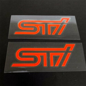 STI 　ステッカー　デカール　レッド（赤）　２枚セット