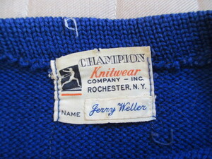 USA製 ビンテージ ４０S ５０S チャンピオン CHAMPION ランナータグ セーター VINTAGE タタキ 単色 ３０S デカタグ KNITWEAR ニットウエア